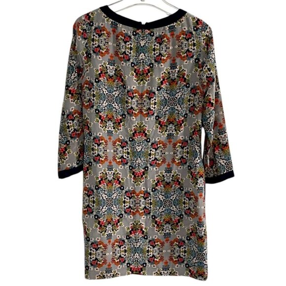 J.Crew Misty Fog Floral Silk Lined Shift Dress with Pockets Size 2 - Picture 5 of 11